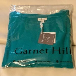 Garnet Hill Oversized Aqua Cashmere Sweater, EUC, 3/4 Sleeves Freshly Drycleaned